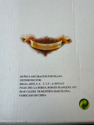 Muñeca Porcelana Primera Comunión Caja Nueva