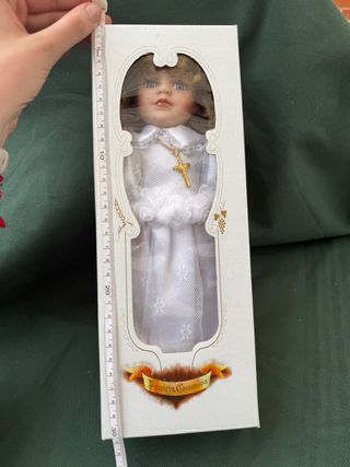Muñeca Porcelana Primera Comunión Caja Nueva