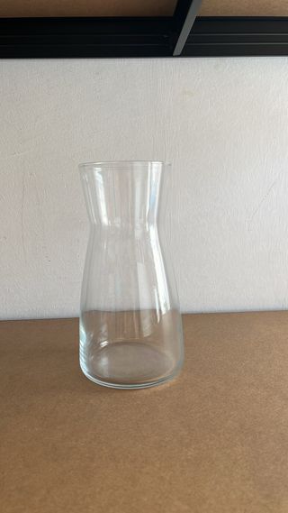 Jarrón Botella de Cristal Transparente