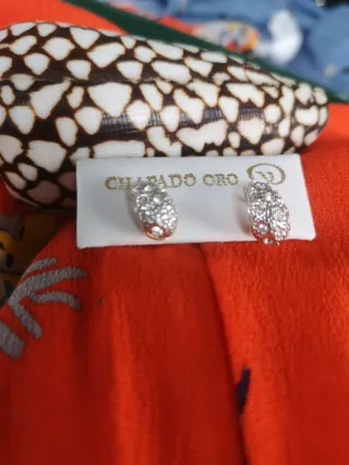 Pendientes Chapados Oro Circonitas