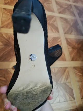 Botines de malla negros zara 38