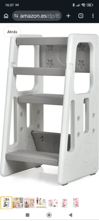 Silla de aprendizaje infantil con diseño de oso