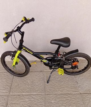 Bicicleta Infantil Btwin 16 Negra/Amarilla