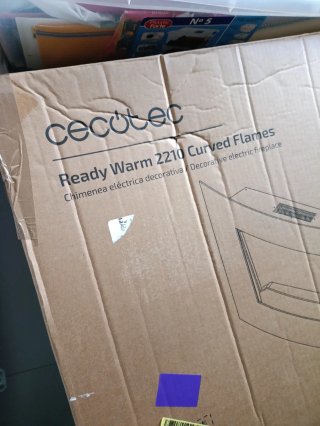 Chimenea Eléctrica Cecotec Calentador Cristal