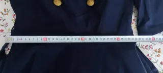 Vestido Azul Marino Estilo Militar Vintage