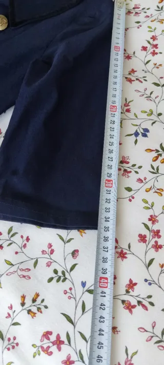 Vestido Azul Marino Estilo Militar Vintage