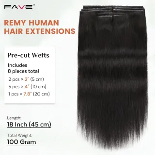 Extensiones pelo humano FAVE 45cm 100g