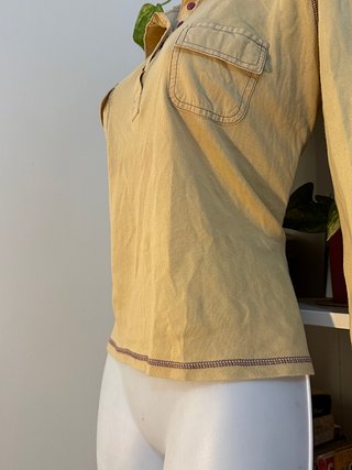 Camiseta manga larga estilo polo - Vintage L