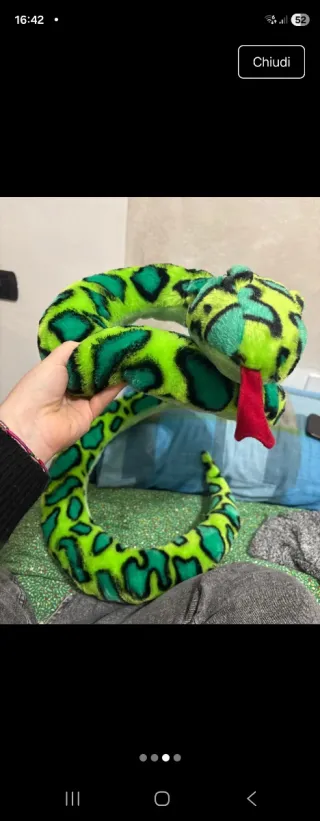 Peluche Serpente Verde e Nero