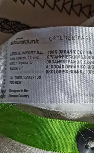Camisa Skunk Funk talla 3