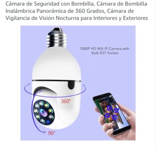 Cámara Seguridad Bombilla 360° WiFi