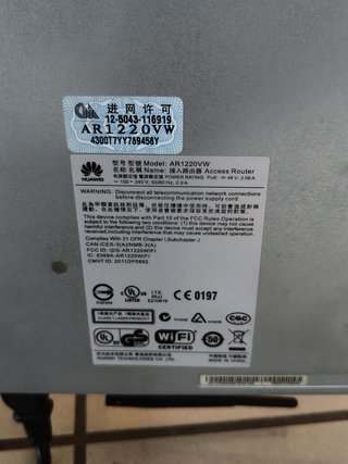Router Huawei AR1220VW