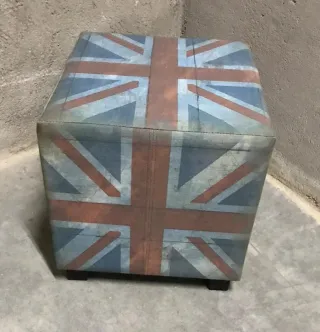 Pouf cubo Union Jack vintage decorativo per soggiorno nuovo