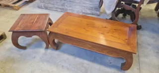 Juego Mesa Centro y Auxiliar Madera