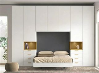 DORMITORIO PUENTE DE MATRIMONIO CON ARMARIOS Y CAJ