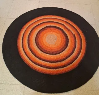 Alfombra Crochet Hecha a Mano 1.40m