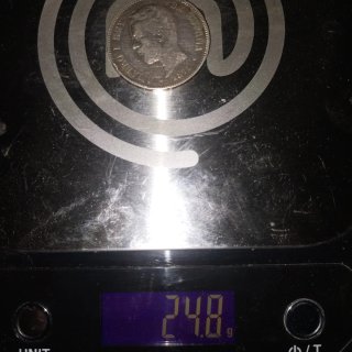 Moneda PLATA 5 pesetas 1871 de España