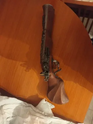 Trabuco decorativo madera y meta