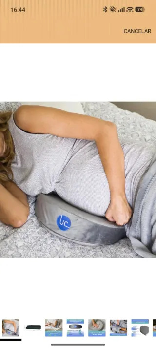 Almohada Cuña Embarazo Gris