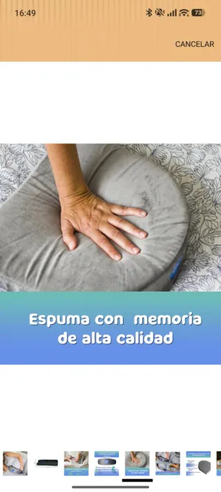 Almohada Cuña Embarazo Gris