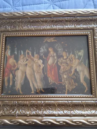 Quadro con cornice dorata