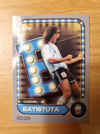 Tarjeta Coleccionista Batistuta Argentina 102/225