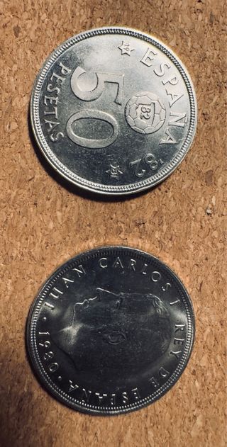 Lote 11 monedas de 50 Pesetas Mundial ‘82 SC