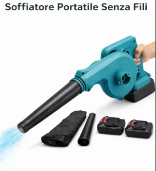 Soffiatore Con Due Batterie 48V Giardino Foglie