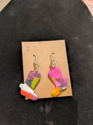Pendientes Botas Artesanales Multicolor