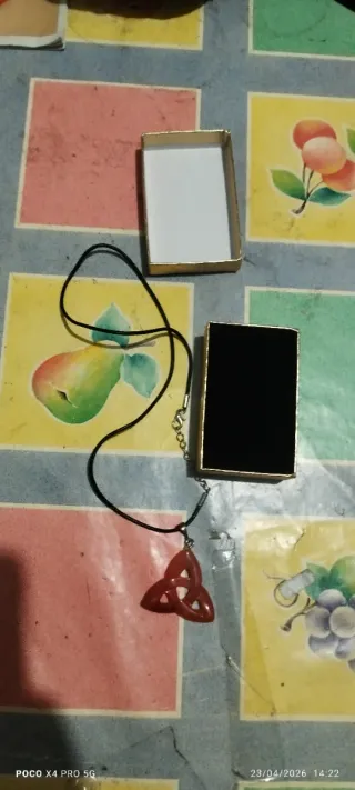 2 collane con ciondolo Trinqueta Agata Cornalina