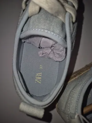 Zapatillas Zara Esparto Mujer Tall.37 sin estrenar