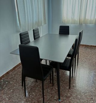 OFERTA!!MESA DE VIDRIO + 6 SILLAS + ENVIO