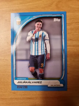 Carta Julián Álvarez 054/299 Argentina Topps