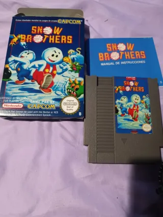Snow BrosNES, caja, cartucho y manual r3pr0.