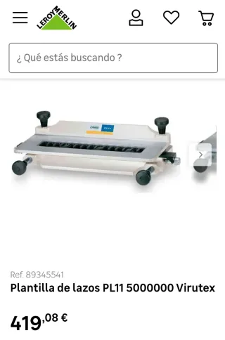 Plantilla Lazos PL11 Virutex. Carpintería