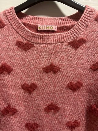 Jersey Kling Corazones Rosa Talla S