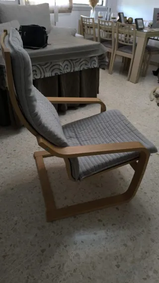 Sillón Ikea Madera Beige