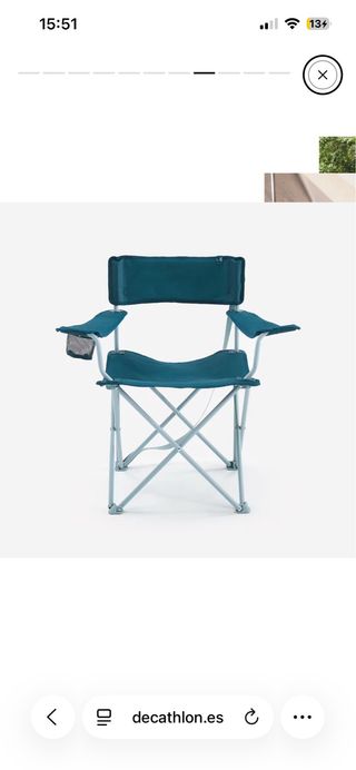 Silla plegable camping Quechua reposabrazos