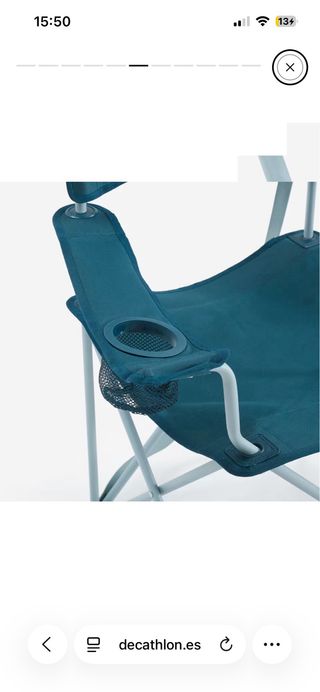 Silla plegable camping Quechua reposabrazos