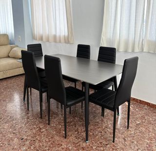 REBAJA!!MESA DE VIDRIO + 6 SILLAS + ENVIO