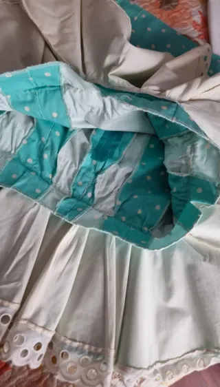 Falda y blusa flamenca lunares XL