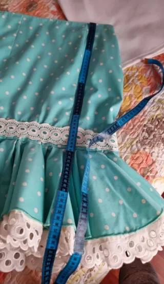 Falda y blusa flamenca lunares XL