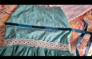 Falda y blusa flamenca lunares XL