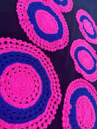 Set di 7 tovaglie in cotone fatto a mano