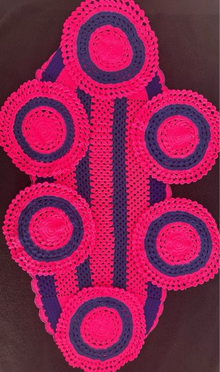 Set di 7 tovaglie in cotone fatto a mano