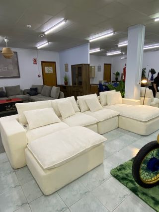 Sofá rinconera chaise longue beige NUEVO