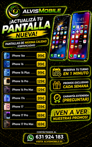 ⭐ Cambio pantalla iPhone XR desde 49€ – 30 MIN