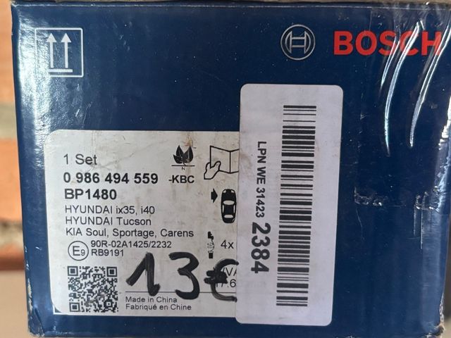 Pastillas Freno Bosch 0986494559 Hyundai Kia