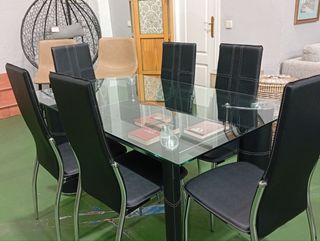 Mesa de comedor cristal - envio gratis