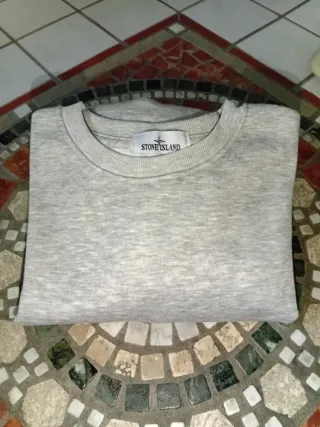 Felpa Stone Island Girocollo Grigia M